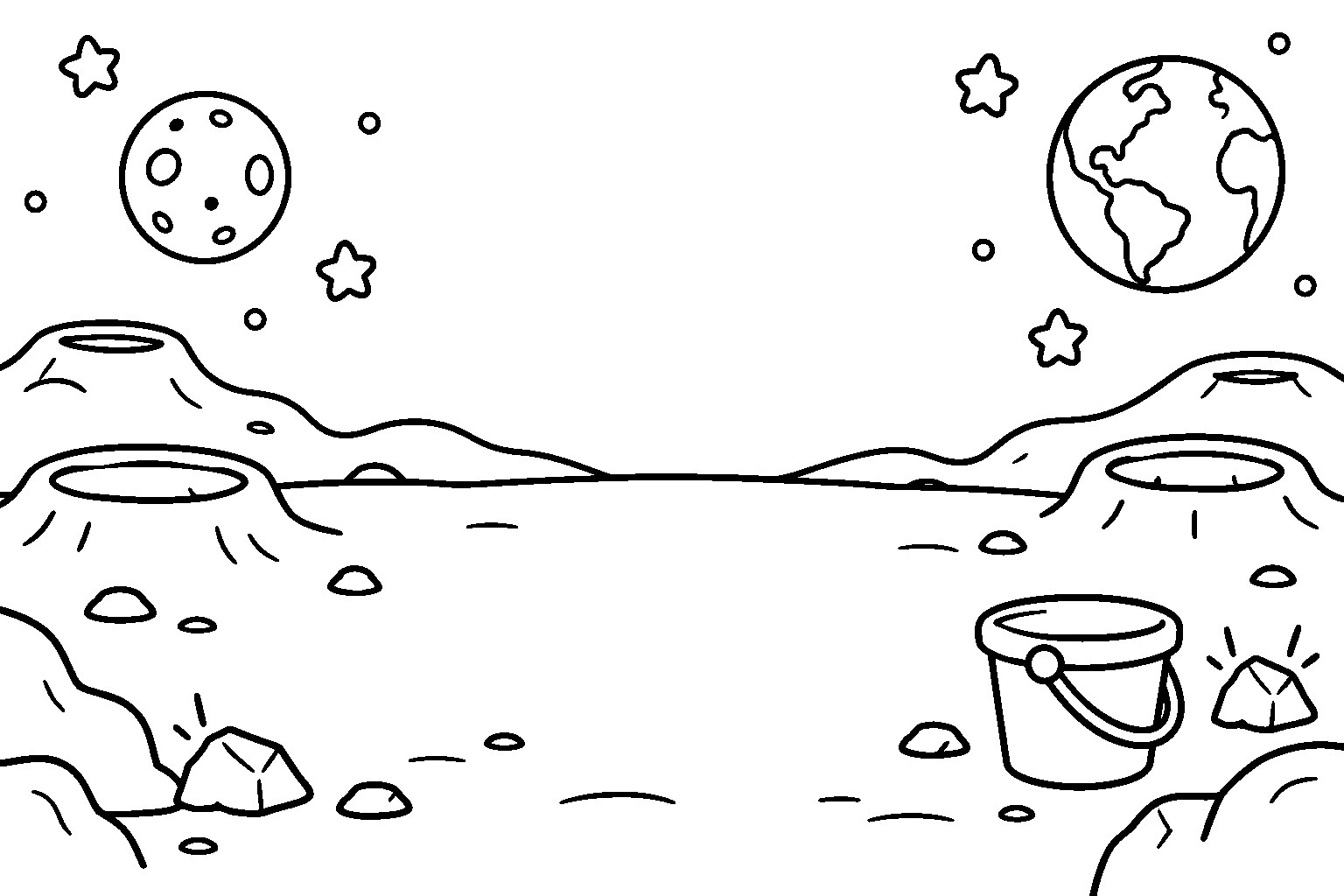 Página para colorir: Uma pedra lunar para a coleção!