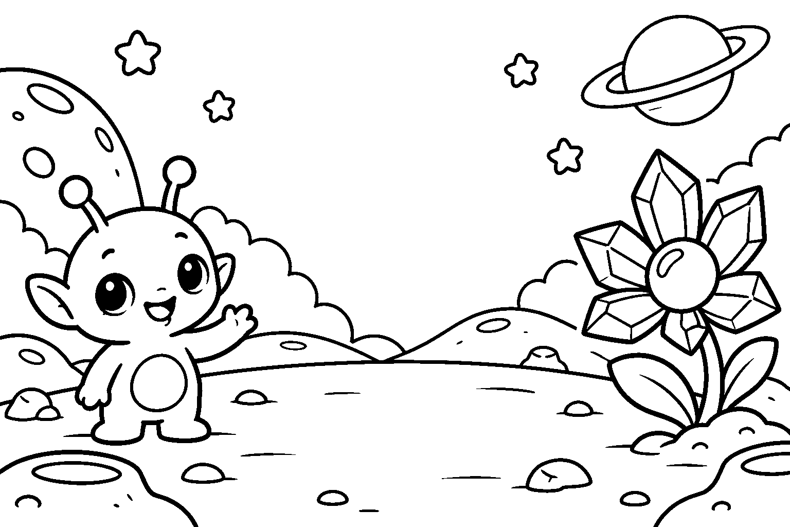 Página para colorir: Um presente do amiguinho!