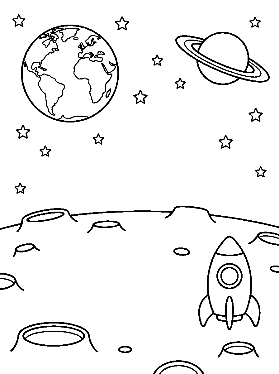 Cenário da aventura Astronauta: sua criança chegou à Lua!
