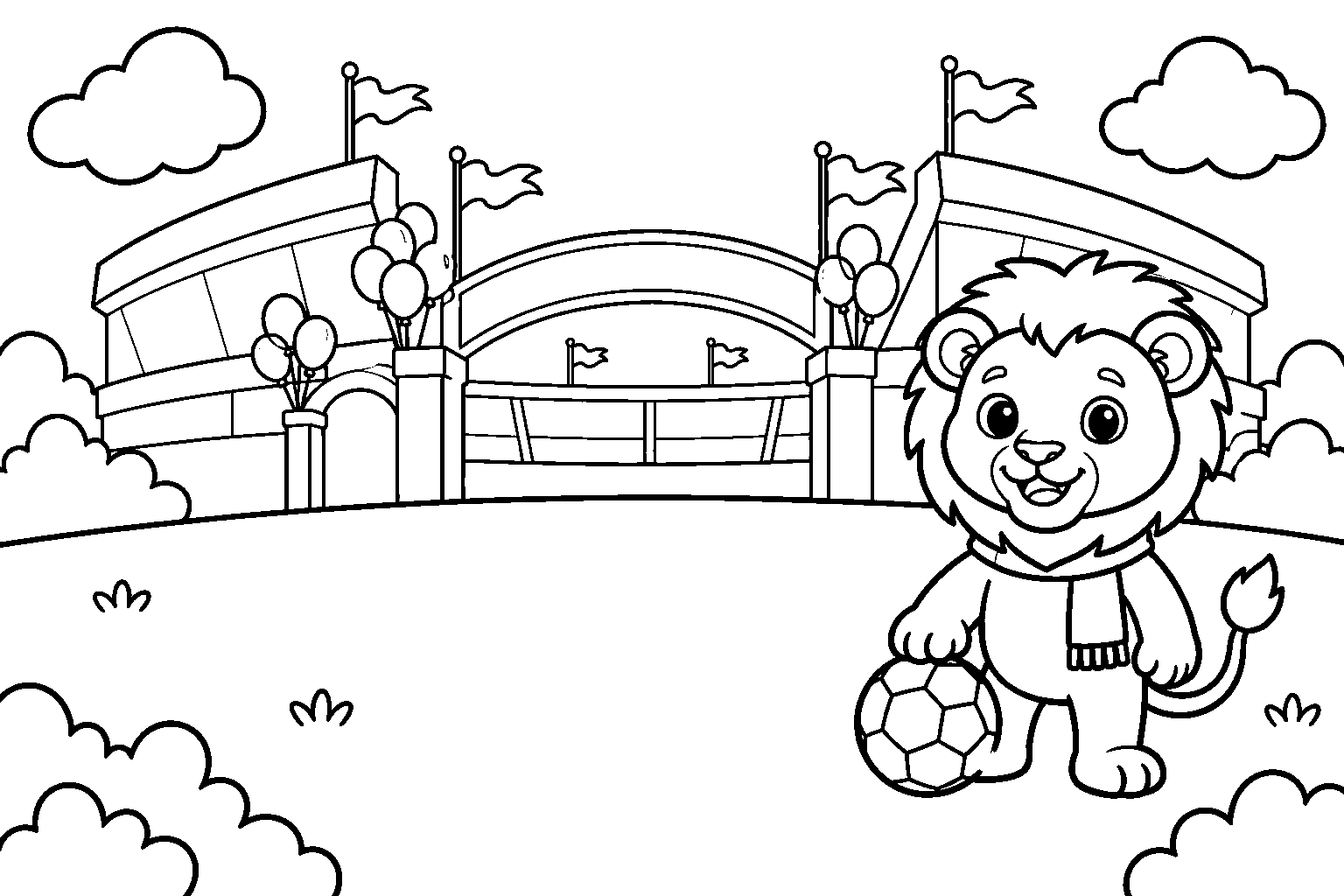 Página para colorir: O mascote do time
