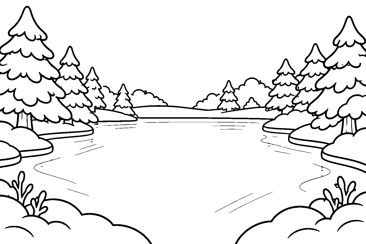 Página para colorir: Patinando no gelo