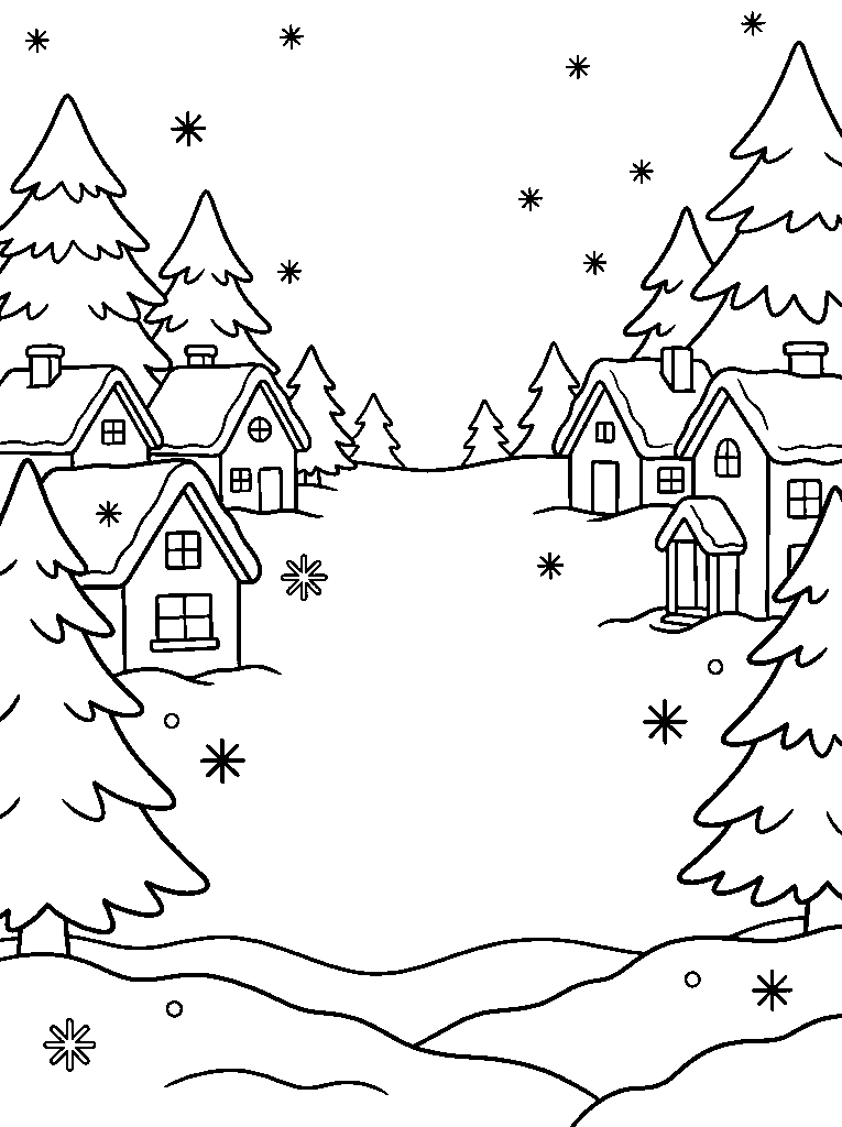 Cenário da aventura Natal: Está nevando!
