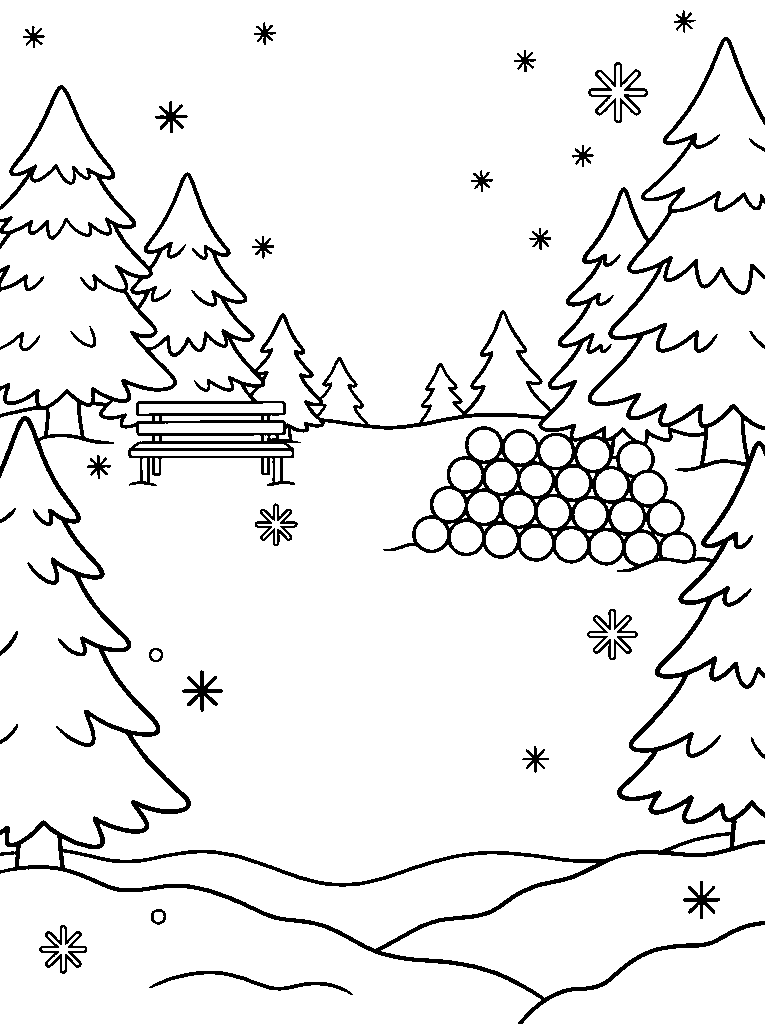 Cenário da aventura Natal: Guerra de bolas de neve!