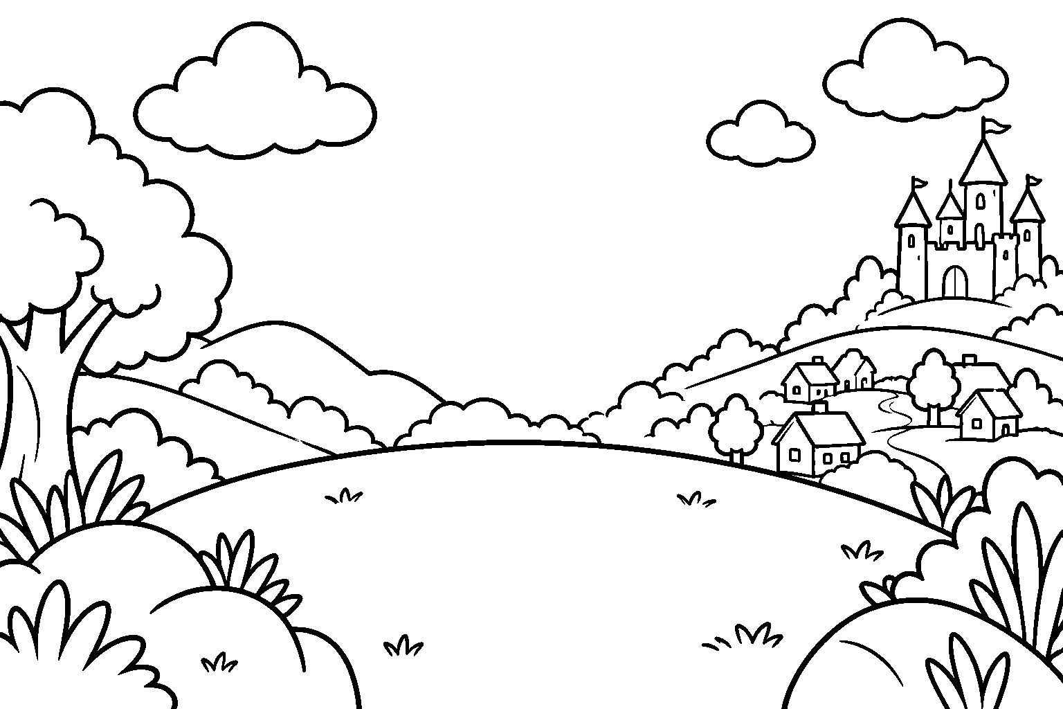 Página para colorir: O reino lá de cima